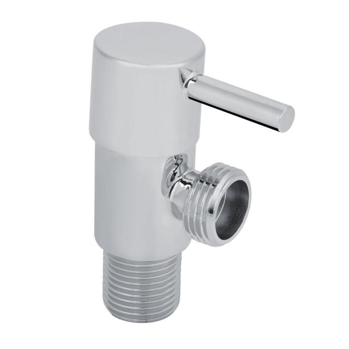 Chrome plated Finish Angle Valve Copper Hot and Cold Water Valve Household Water Stop Switch