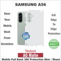 Samsung A56 5G full Back 360 Protection skin wrap / protection sheet with camera and 4 sides protection top quality. 