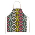 Geometric Pattern Apron Linen Children Adults Wave Triangle Nordic Sweet Apron for Home Kitchen Cooking Baking 55x68cm. 