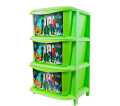 3 Layer Multicolor Plastic Cabinet For Storage Organizer - Premium Quality Plastic Kitchen Organizer - Drawer For Clothes & Kids Toys. 