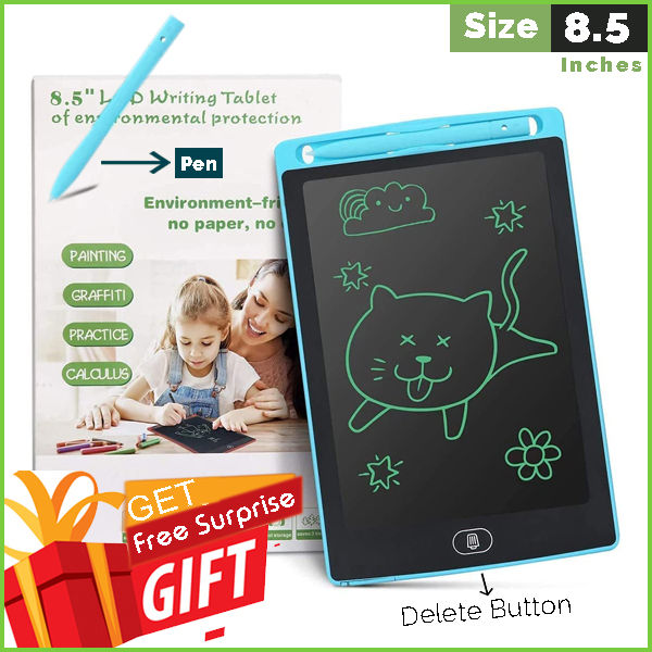 LCD Writing Tablet Electronic Slate E-writer Digital Memo Pad Erasable Writing Board Learning Toys And Gadgets For Educational And Daily Life Routine Notebook Purpose 8.5 Inch