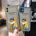 JIUMOO For OPPO A37 Case Frosted Transparent Hard Phone Case Cartoon Artistic Tiger Side Edge Casing Full Cover Camera Silicone Softcase Pattern Shockproof Protection Cases. 