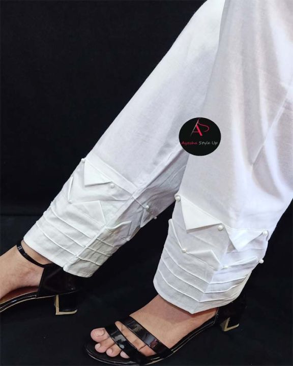 Cotton%20Trousers%20for%20Women%20&%20Girls%20-%20Plain,%20Comfortable,%20Elastic%20Waist%20Cotton%20Trousers%20For%20Women%20Ladies%20Girls%20Stitched%20with%20Stylish%20Bottom%20Design%20-%20Image%208