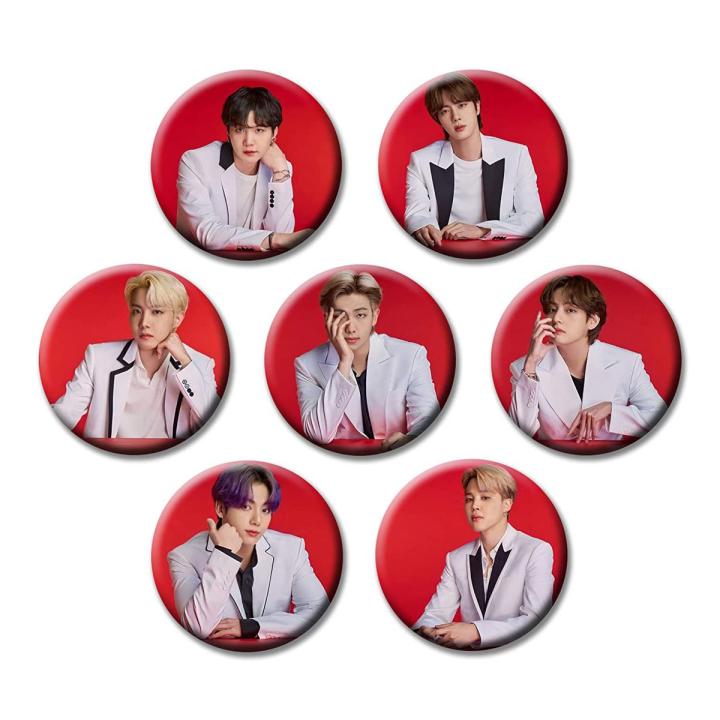 BTS 7 MEMBER Button Badges PACK of 7 | Daraz.pk