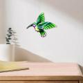 Metal Hummingbird Garden Wall Decor Colorful Outdoor Fence Art Patio Sculptures Hanging Decorations for Yard Porch Living Room Bedroom Home. 