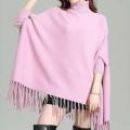 High quality batwing knitted shrug sweater women autumn winter fashion tricot tassel jumper sweater. 