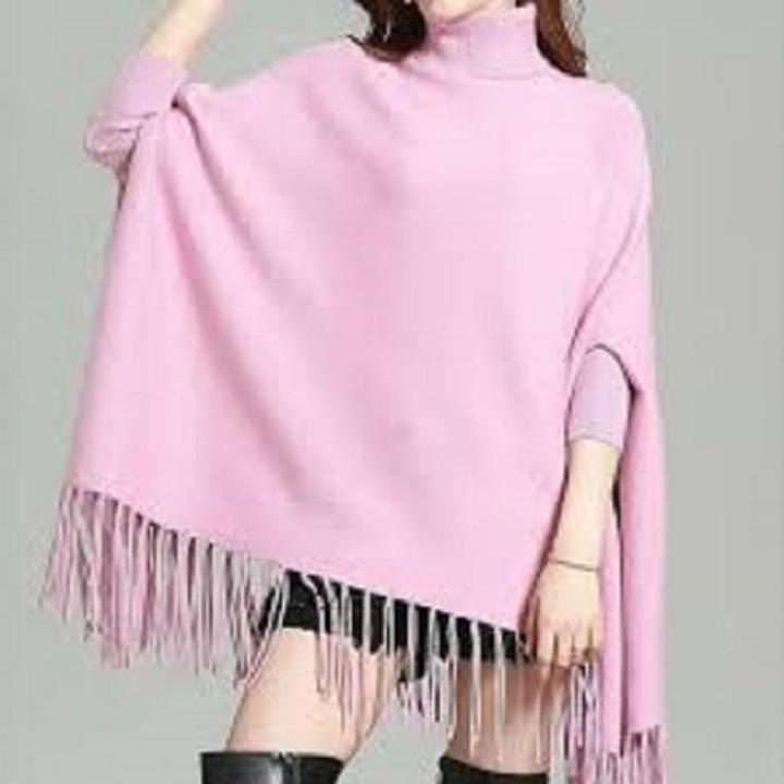 High quality batwing knitted shrug sweater women autumn winter fashion tricot tassel jumper sweater