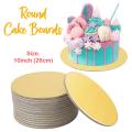 4pcs - 10 Inches Round Cake Boards Set Cakeboard Base Disposable Paper Cupcake Dessert Tray Cake Tools for Wedding Birthday. 