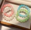 4 Beautiful Transparent Glass Bead Friendship Bracelet for Couples, Bestfriends, Boys and Girls. 