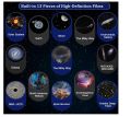 12 in 1 Universe Planetarium Solar System Galaxy Moon Stars Nebula Planets Night Light 12in1 Projector Lamp 12 Films 360 Rotation for Kids Adults Bedroom Ceiling Living Room Theater Wedding Birthday Party Christmas Valentines Day Romantic Decoration. 