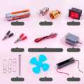Electric Circuit Motor School Set 12 Pieces Electronic Science Project Kit for Kids Interesting Project for kids, dr Light Control Fan Circuit Science Diy Kit Educational (Big). 