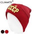 CLIMATE Men's Winter Hat CCCP Beanie Hat Russia Soviet Union Hat Communist Party Black Women Warm Knit Beanie Hat for Men Women. 