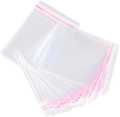 100 PCS Pack Clear Resealable Transparent Plastic Bags For Storage. 
