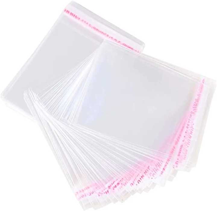 100 PCS Pack Clear Resealable Transparent Plastic Bags For Storage