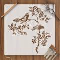 Flower and Bird Stencil Used for Wall Painting Scrapbook Coloring Embossing Album Decorative Template.. 