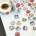 2Roll/Set Chiikawa Tape Roll Stickers Cartoon Cute Pvc Graffiti Style Transparent Stickers Handbook Decorative Stickers Student Writing Gift. 