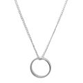 Sterling Silver Band Ring Cum Circle Chain Pendant Necklace Locket for Girls Women Boys And Men. 