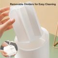 Makeup Brush Holder, 360 Rotating Makeup Organizer with Clear Cover Cosmetics Storage Display Case, with 7 Compartments. 