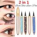 Shiny Colorful Self-adhesive 2 In 1 Magic Lash Liner Glue Pen for Lashes No Magnetic Glue Diamond Bling Glitter Liquid Eyeliner. 