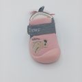 Baby Girl Soft Sole Walking Shoes – Pink Embroidered Toddler Shoes with Velcro. 