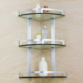 Bathroom Shelves Bathroom Shelf Corner Glass Shelf For Bathroom, Shower, Bedroom And Closets, Wall Mounted 8mm Thick Tempered Glass (Color : With Towel Rail, Size : 2-layers). 