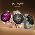 Zero® Jewel Smartwatch for Women | 1.1" AMOLED Display, Bluetooth Calling, 110+ Sports Modes, Health Tracking | Diamond-Cut Design with Stainless Case | Best Lightweight Smartwatch for IOS & Android. 