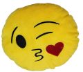 Smiley Round Emoji Pillow 24cm Medium Size with Filling or Cover Only, Soft Cushions for Home Decor and Gifts. 