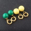 Potara Earrings Cosplay Charm Earrings And Green Eardrop Earrings Jewelry For Women Girls Lovely. 