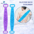 Silicone Back Scrubber Belt | Double-Sided Exfoliating Body Brush for Shower | Soft Silicone Bath Strap Loofah | Deep Cleaning Back & Body Scrub Towel | Reusable Bathroom Accessories for Men & Women. 