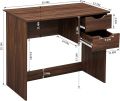 Simple and Spacious Computer Desk with 2 Drawers, Study Table, Writing Desk, Home and Office Desk. 