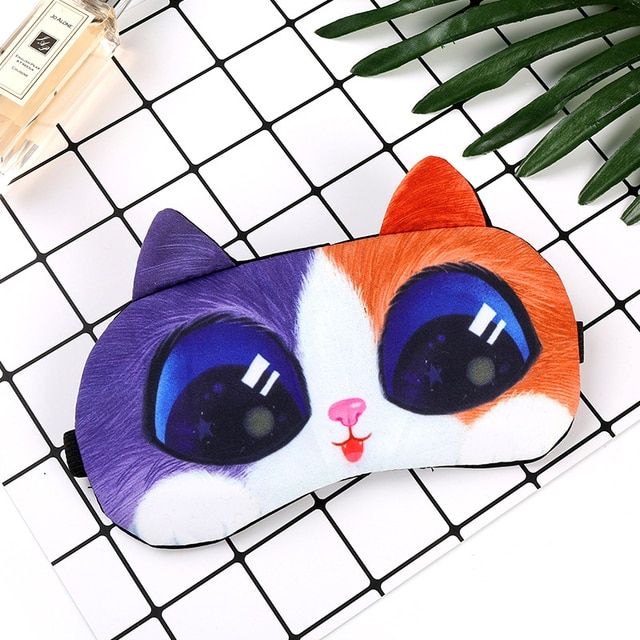 【Footprint】 New Anime Sleep Mask Cotton Sleeping Eye Mask Cute Kids Cartoon Eye Cover Blindfolds Travel Home Eyes Relax Masks Eyepatch