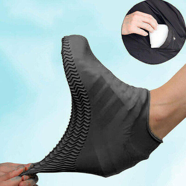 Shoe Cover Silicon Gel Waterproof Rain Shoes Covers Reusable Rubber Elasticity Overshoes Anti-slip for Boots Protector