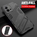 Relaxtoo For Vivo V25e 4G Punk Phone Case Hard Shockproof TPU Back Cover Metallic Stylish Shockproof Phone Safety Case With Holder. 