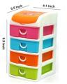 Stack-Able Cabinet 4 Tier Storage Drawers - Multicolor. 