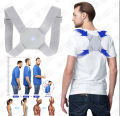 Smart Posture Corrector Vibration Belt USB Rechargeable Intelligent Vibration Induction Sensor Reminder High Elasticity Adjustable Upper Back Shoulder Lumbar Waist Support Belt SPINE CORRECTION for Children and Adult​. 