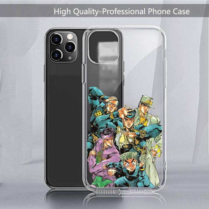 JoJos Bizarre Adventure anime Phone Case Transparent soft For iphone 11 13 12 14 x xs xr pro max mini plus