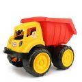 VROOMS & WHEELS Plastic Construction Dumper Truck Push and Go Toy with Moveable Dump Box for Kids, Hand Operated Engineering Vehicle for Boys & Girls, Multicolor, 3+Years. 
