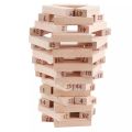Wooden Stacking Toys Board Games Building Blocks for Kids Balancing Puzzles Toys Learning Educational Sorting Family Games- 54 Pieces with 4 Dices. 