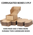 Corrugated Box Size 4 * 4 * 2 Inch - Bundle of 10/20/50 Boxes - 3 Ply Hard Packing Boxes. 