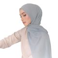 Pastel Hijaabi Ice Blue Best Quality Chiffon Hijab Georgette Hijab Breathable Soft Fabric Modesty Stylish Lightweight Instant Hijabs. 