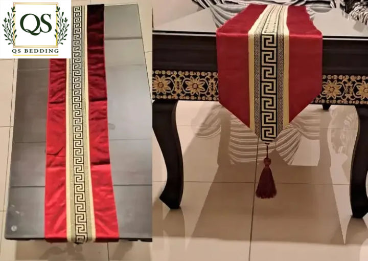 QS%20Luxury%20Table%20Runner%20with%20Tassels%20for%20Dining%20Table%20most%20attractive%20Velvet%20Table%20Runners%20Table%20decor%20%20for%20Dining%20%C2%A0Centre%20Table%2071%20Inch%20QS%20Bedding%20-%20Image%204