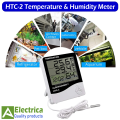 Digital HTC-1 HTC-2 HTC-2A LCD Indoor Outdoor Thermometer Hygrometer Temperature Humidity Meter  Thermometer Tester With Clock HTC-1/2/2A by Electrica. 