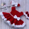 crochet hand made frock for baby girls / winter dress for baby / soft warm dress for girls / newborns suit. 