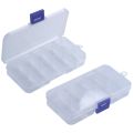 QUANBU 2Pcs 10-Slot Portable Plastic Resistors Electronic Component Case Box & 100Pcs 5mm Round Purple Uv Led Diode Super Bright Water Clear Led Light Lamp Purple Color. 