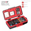 LENSGO D950 Camera Battery Storage Box for AA Battery SD CF XQD Memory Card Case Shockproof Protector Storage Box. 
