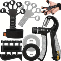 Complete Set of 5 Hand Gripper Wrist Developer Heavy Hand Power Forearm Wrist Strengthener Strength Training Grip for gym grips exercise griper. 