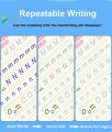 4Pcs Reusable Magic Book for Kids - 4 Book +1 Pen +10 Refill - Painting Drawing Colouring Board Magic Book - Handwriting Free Wiping Calligraphy Montessori Practice Copy Books. 
