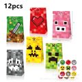 Minecraft Balloon Pixel Game Theme Birthday Banner Party Decoration Disposable Tableware Cake Topper Supplies Creeper TNT Toy. 