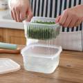 Small Fresh Food Storage Box Container Sealed with Lids Drainer for Onion Fruits Garlic. 