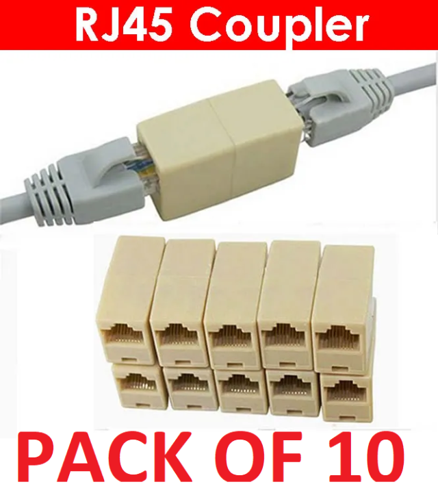RJ45 Female Connector RJ 45 Coupler Extender Joinder Ethernet LAN Jointer